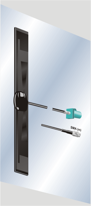 SKA Mobilfunk_5G-S Sonderbau, Spezialklebeantenne für GSM, UMTS, LTE, 5G