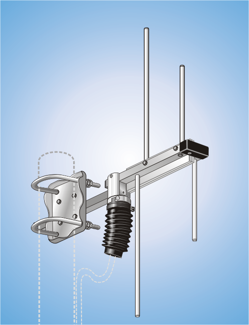 SVA 2log TETRA, Semiprofessional Mast Front Antenna for TETRA (380-410 MHz)