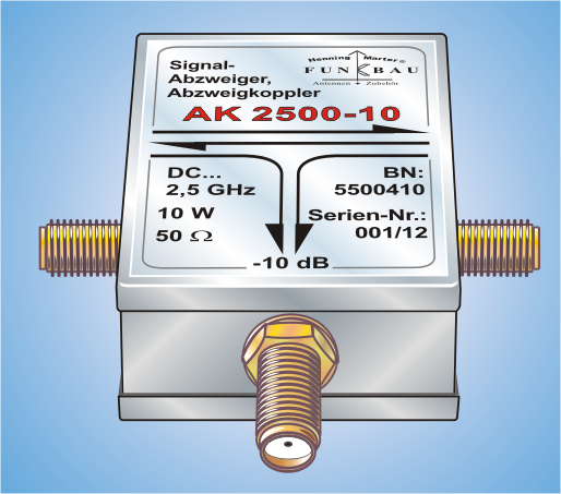 AK 2500-XX, Signal Splitter, Splitting Coupler DC ... 1,0 GHz