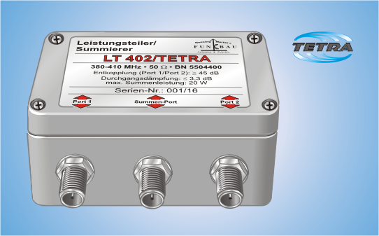 LT 402 TETRA, Power Splitter, Summing Unit for TETRA, double equal splitting