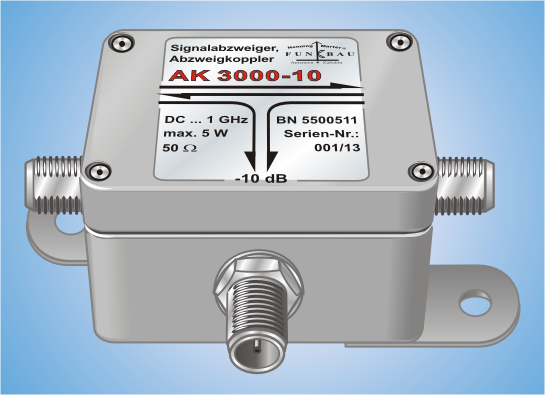 AK 3000, Signal-Abzweiger, Abzweig-Koppler für DC ... 1 GHz